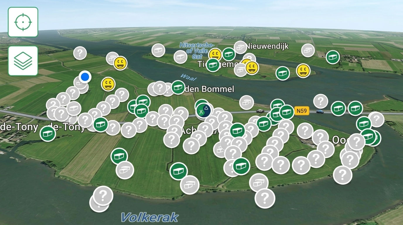 Uniek vertrekpunt geocaching - 